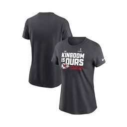 Womens Anthracite Kansas City Chiefs Super Bowl LVIII Champions Local Fashion T-shirt