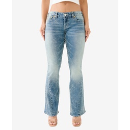 Womens Joey Low Rise Big T Vintage-like Flare Jeans