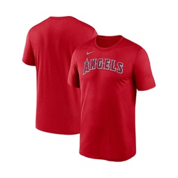 Mens Red Los Angeles Angels Wordmark Legend Performance Big and Tall T-shirt