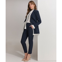 Womens Layered-Look Notched Collar Jacket