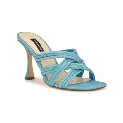 Womens Tracee Square Toe Strappy Dress Sandals