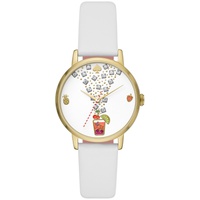 Womens Metro White Leather Watch 34mm