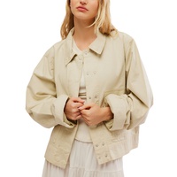 Womens Suzy Snap Front Cotton Linen Jacket