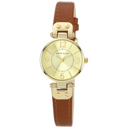 Womens Brown Leather Strap Watch 10-9442CHHY
