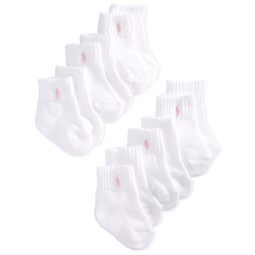 Ralph Lauren Baby Girls Quarter Length Low Cut Socks Pack of 6