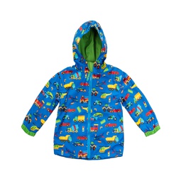 Toddler Boy Car Print Raincoat