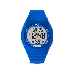 Unisex Puma 4 LCD Blue-Tone Plastic Watch P6013