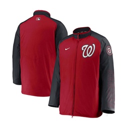 Mens Red Navy Washington Nationals Authentic Collection Dugout Full-Zip Jacket