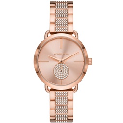 Womens Portia Rose Gold-Tone Stainless Steel Bracelet Watch 36mm