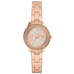 Womens Mini Stella Rose Gold-Tone Stainless Steel Bracelet Watch 30mm