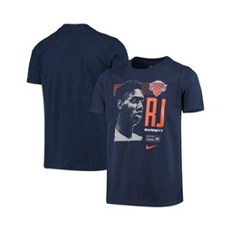 Big Boys RJ Barrett Blue New York Knicks 2019 NBA Draft Pick Performance T-shirt