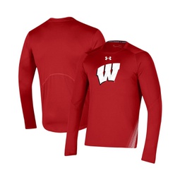 Mens Red Wisconsin Badgers 2021 Sideline Training Performance Long Sleeve T-shirt