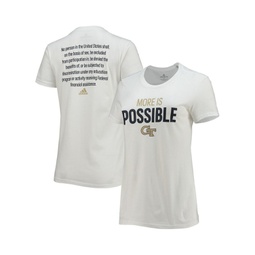 Womens White Georgia Tech Yellow Jackets More Is Possible T-shirt