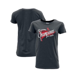 Womens Heathered Navy Ole Miss Rebels 2022 NCAA Mens Baseball College World Series Champions Pennant T-shirt
