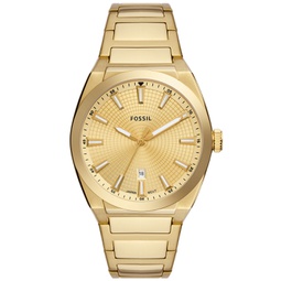 Mens Everett Three-Hand Date Gold-Tone Stainless Steel Bracelet Watch 42mm