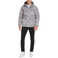 Mens Quilted Puffer Jacket with Patch Pockets