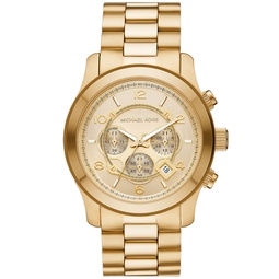 Unisex Runway Chronograph Gold-Tone Stainless Steel Bracelet Watch 45mm