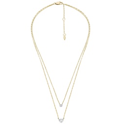 Sadie Tokens of Affection Cubic Zirconia Two-Tone Chain Necklace