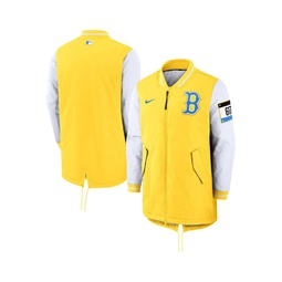 Mens Yellow Boston Red Sox Authentic Collection City Connect Dugout Jacket