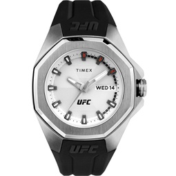 UFC Mens Quartz Pro Silicone Black Watch 44mm