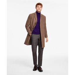 Mens Classic Fit Luxury Wool Cashmere Blend Overcoats