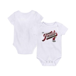 Infant Boys and Girls White Miami Heat 2023 Eastern Conference Champions Locker Room Bodysuit