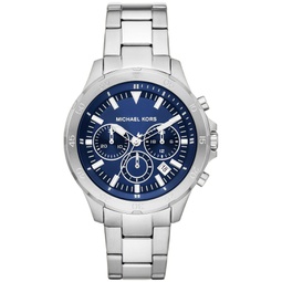 Mens Greyson Chronograph Silver-Tone Stainless Steel Watch 43mm