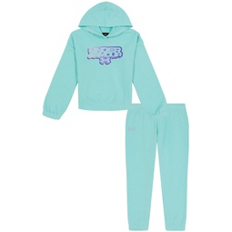 Little Girls Reset French Terry Hoodie Sweatsuit
