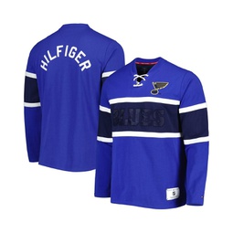 Mens Blue St. Louis Blues Walter Lace-Up Long Sleeve Top