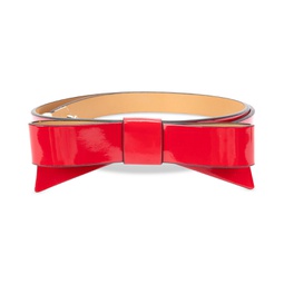 Womens Patent Leather Bow Belt