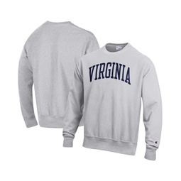 Mens Heathered Gray Virginia Cavaliers Arch Reverse Weave Pullover Sweatshirt