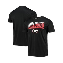 Mens Black Georgia Bulldogs Wordmark Slash T-shirt