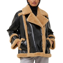 Womens Filpa Faux-Fur Sheraling Coat