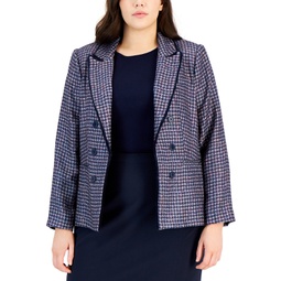 Plus Size Faux-Double-Breasted Blazer