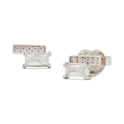 Pave & Baguette Crystal Stud Earrings