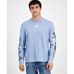 Mens Embroidered Long Sleeve T-Shirt