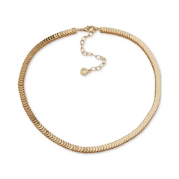 Gold-Tone Disc Chain Collar Necklace 16 + 3 extender