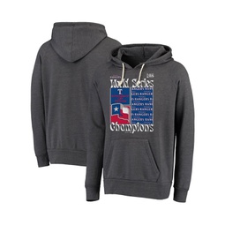 Mens Threads Charcoal Texas Rangers 2023 World Series Champions Local Squares Tri-Blend Pullover Hoodie