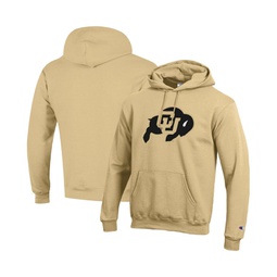 Mens Gold Colorado Buffaloes Primary Logo Powerblend Pullover Hoodie