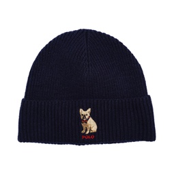 Mens Embroidered Frenchie Beanie