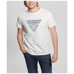 Mens Triangle Embroidered Short Sleeve T-shirt