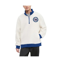 Mens Cream New York Giants Jordan Sherpa Quarter-Zip Sweatshirt