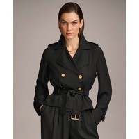 Womens Cropped Belted Jacket