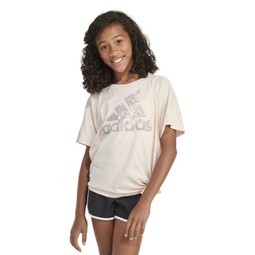 Big Girls Short Sleeve Loose Fit Tie Front T-shirt
