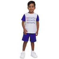 Toddler & Little Boys Short-Sleeve T-Shirt & Fleece Shorts 2 Piece Set