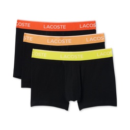 Mens Casual Classic Colorful Waistband Trunk Set 3 Pack