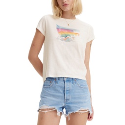 Womens Graphic Authentic Cotton Short-Sleeve T-Shirt