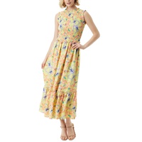 Womens Mira Floral-Print Smocked Maxi Dress
