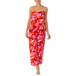 Womens 2-Pc. Cami Cropped Pajamas Set