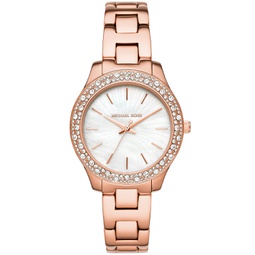 Womens Liliane Rose Gold-Tone Stainless Steel Bracelet Watch 36mm